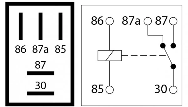 Micro relè 24V 20-40A / 5 pin