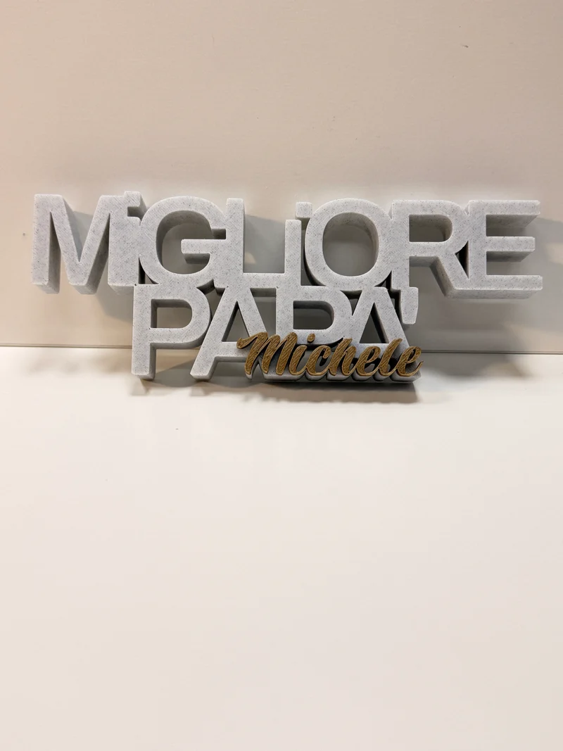 Targhetta Regalo Personalizzata "Migliore Papà"