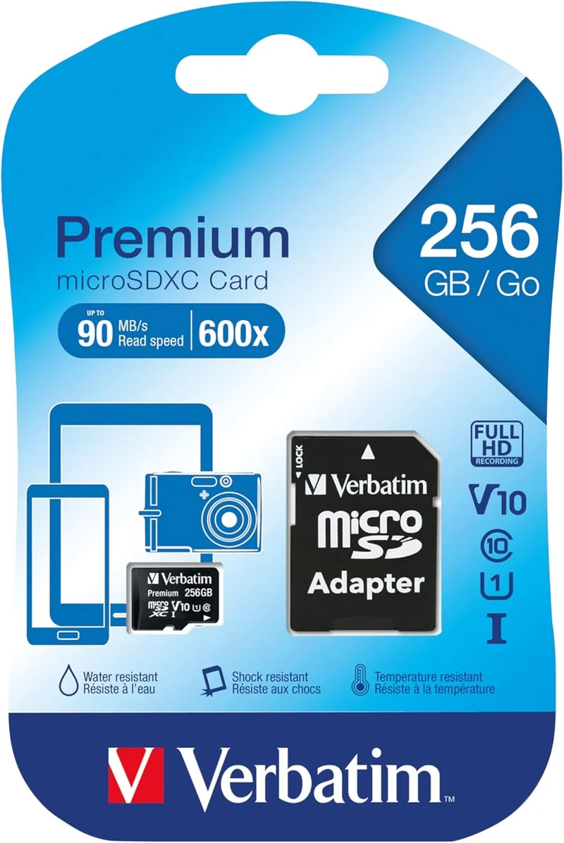 MICROSDXC 256GB VERBATIM CLASSE 10