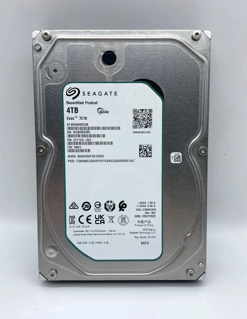 ST4000NM024B Seagate Exos 7E10 4TB 6Gb/s 256MB 3.5" SATA 2F103 Hard Drive