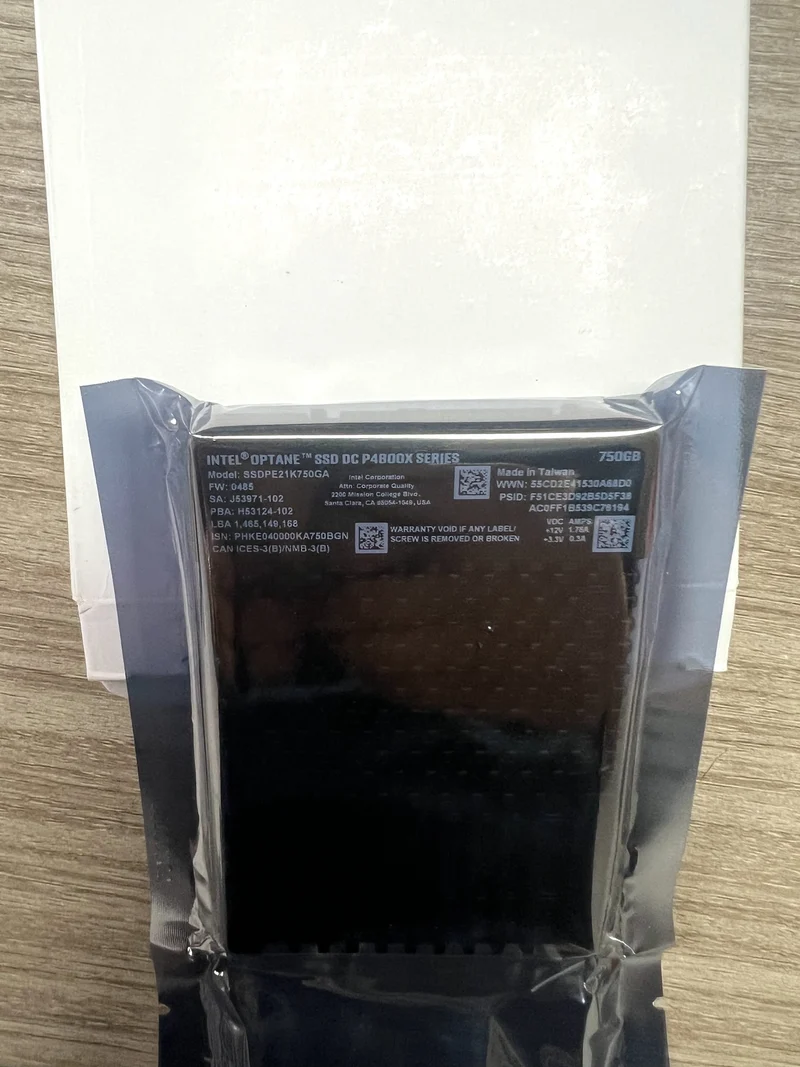 Intel SSDPE21K750GA OPTANE DC P4800X 750GB U.2 2.5 NVMe PCIe Solid State Drive