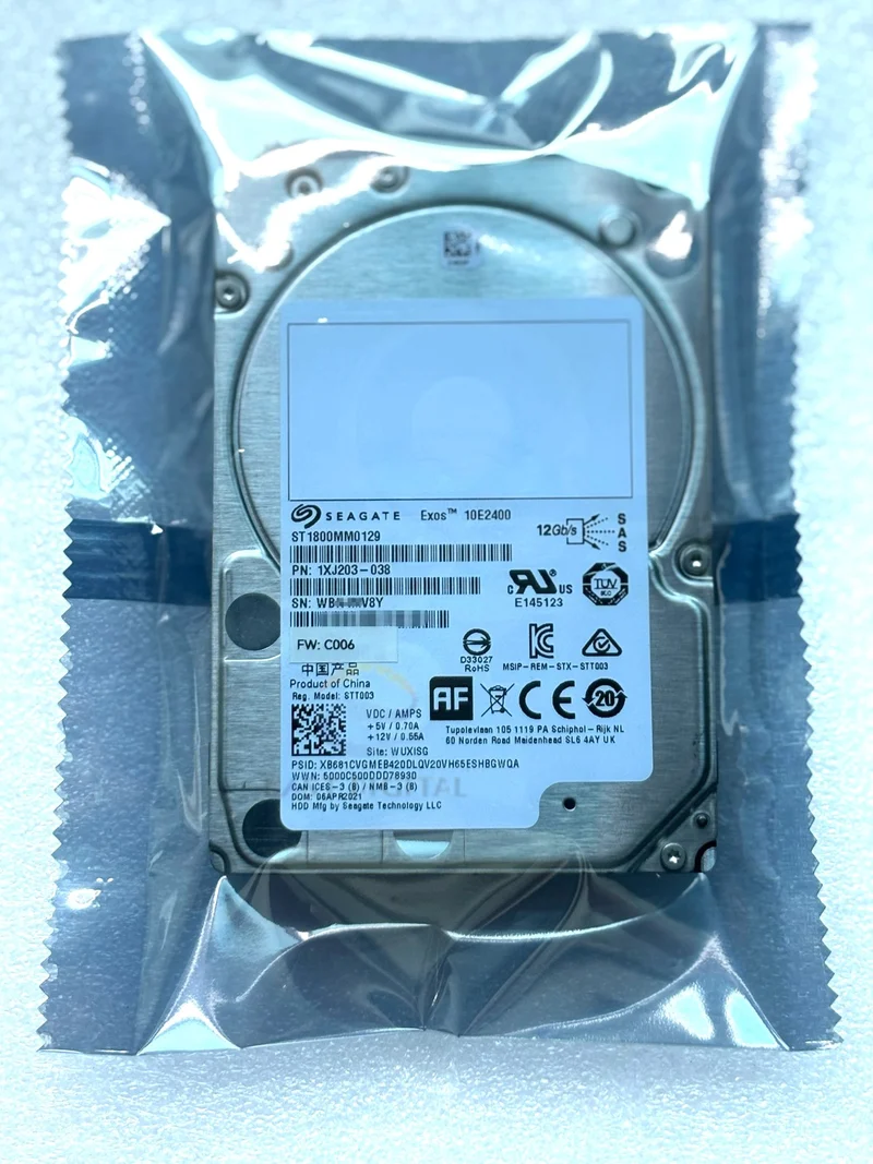ST1800MM0129 Seagate Exos 10E2400 1.8TB 2.5'' SAS 10K 12Gbs 128MB Hard Drive
