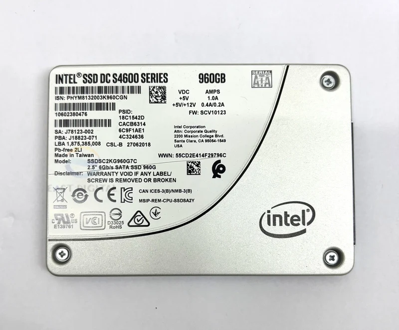Intel SSDSC2KG960G7C S4600 960GB 2.5" SATA 6Gb/s Enterprise Solid State Drive