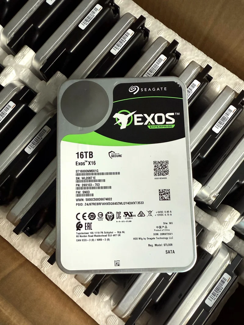 Seagate 16TB ST16000NM001G Exos X16 512e 6Gb 3.5 SATA Enterprise Hard Drive