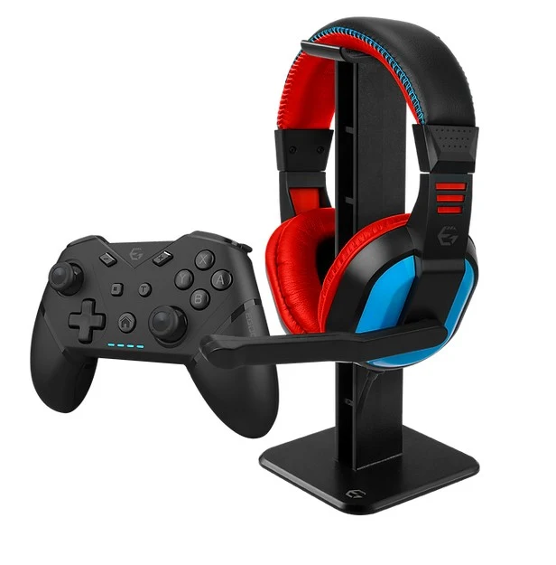 EGO SBP30 ESSENTIAL PACK NINTENDO SWITCH CONTROLLER WIRELESS RGB + CUFFIE GAMING DRIVER 40mm SUPPORTO CUFFIE