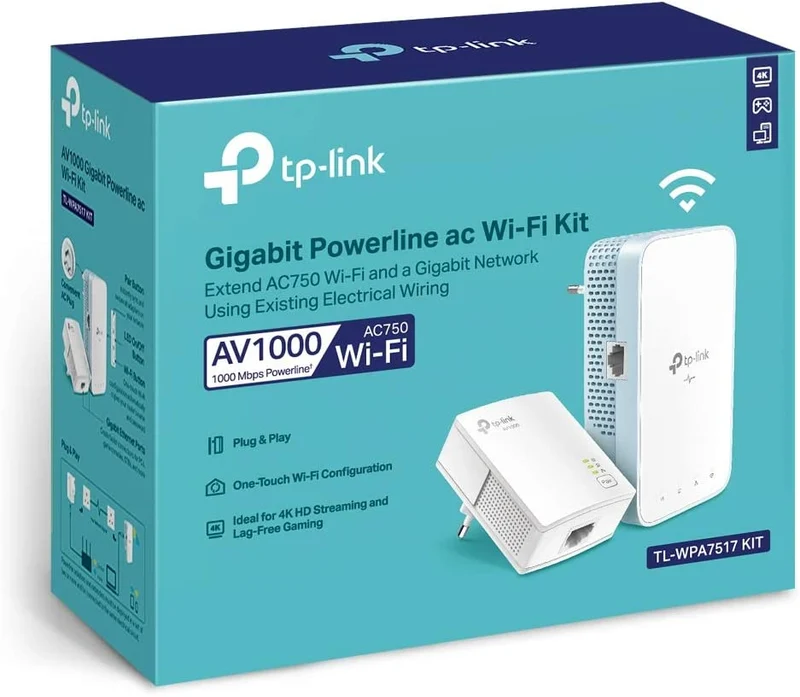 Powerline TP-LINK TL-WPA7517 Wi-Fi AV1000 Mbps 750 Mbps Dual Band