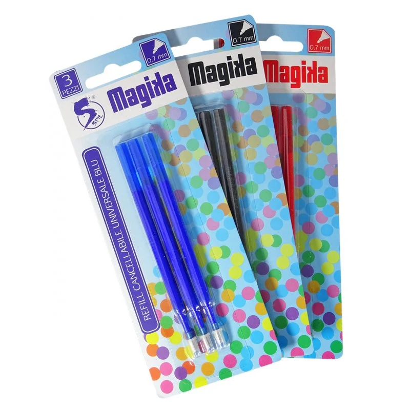 RICARICA PER PENNA CANCELLABILE MAGIKA 3 PZ. PUNTA 0.7 MM SPIL - ROSSO