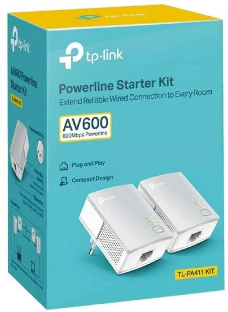 Powerline TP-LINK TL-PA411KIT Wi-Fi 300Mbps AV600 Starter Kit