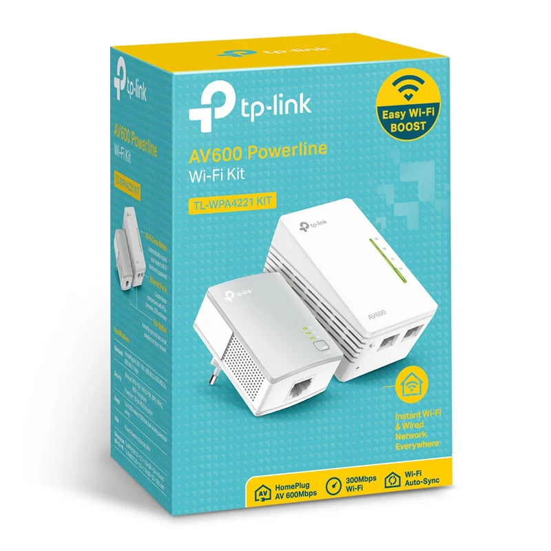 Powerline TP-LINK TL-WPA4221 Wi-Fi 300Mbps AV600 Starter Kit