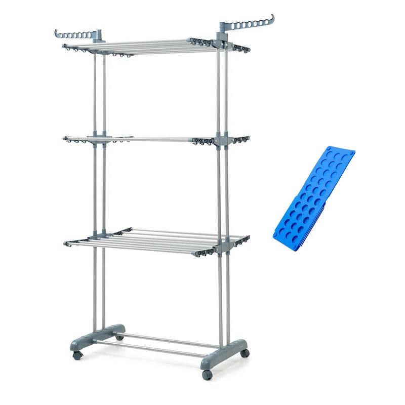 Pack Folding Vertical Clothes Dryer with Wheels and Clothes Folder InnovaGoods