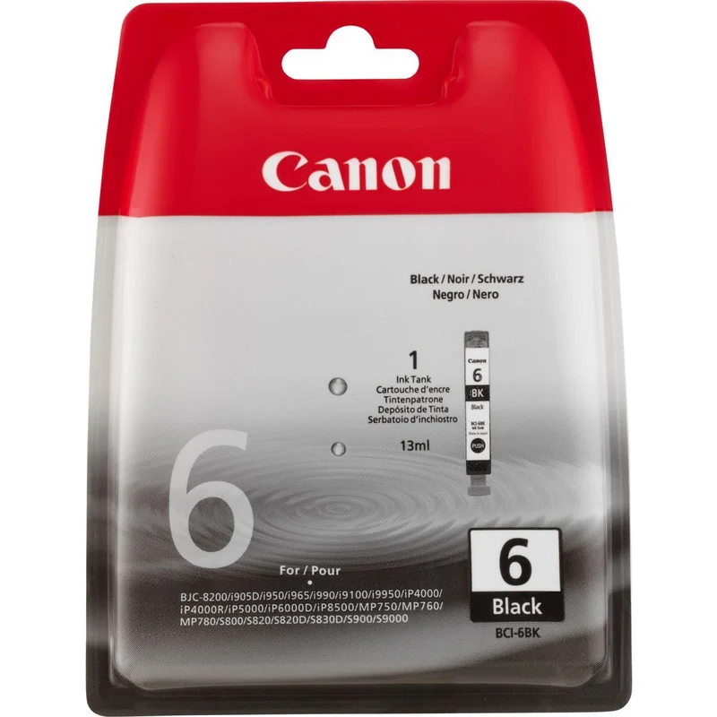 Canon Cartuccia d'inchiostro nero BCI-6BK [4705A002]