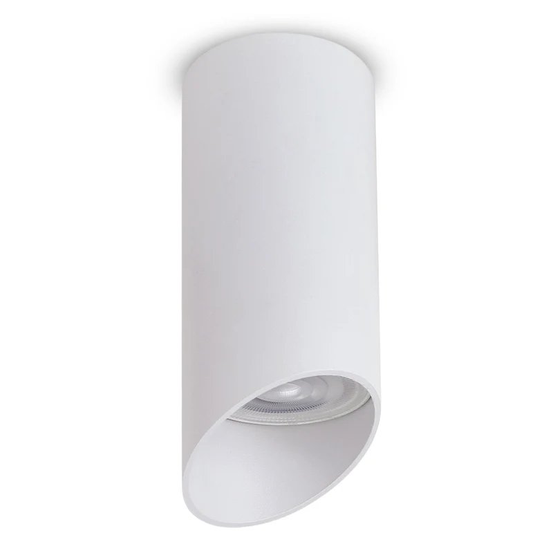 Maclean apparecchio a superficie/tubo, spot, rotondo, alluminio, GU10, 55x130mm, bianco, MCE360 W