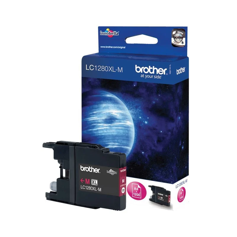 Brother LC1280XLM cartuccia d'inchiostro 1 pz Originale Resa elevata (XL) Magenta [LC1280XLM]