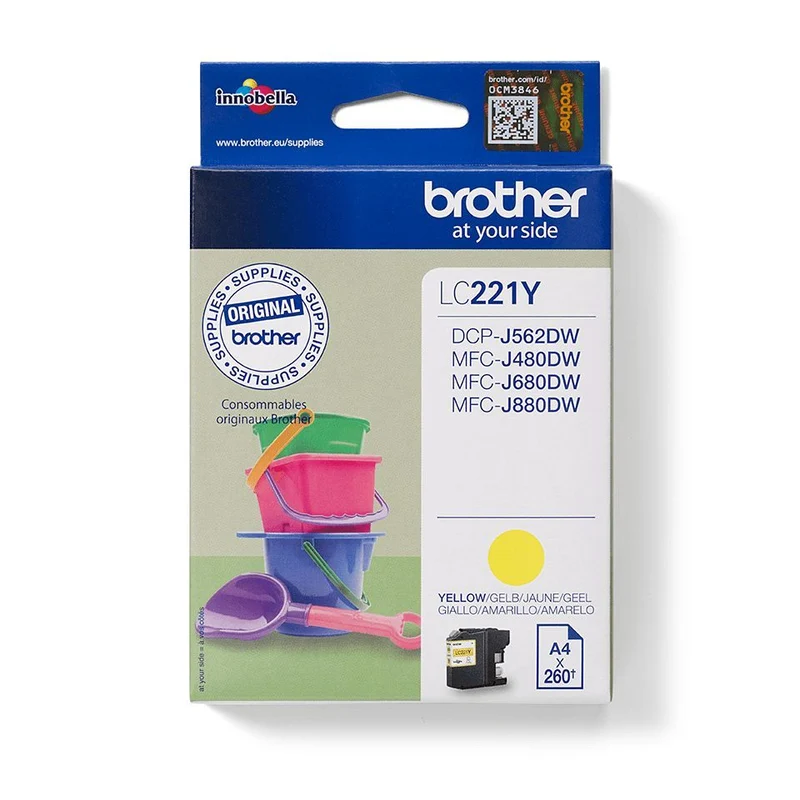 Brother LC221Y cartuccia d'inchiostro 1 pz Originale Giallo [LC221Y]