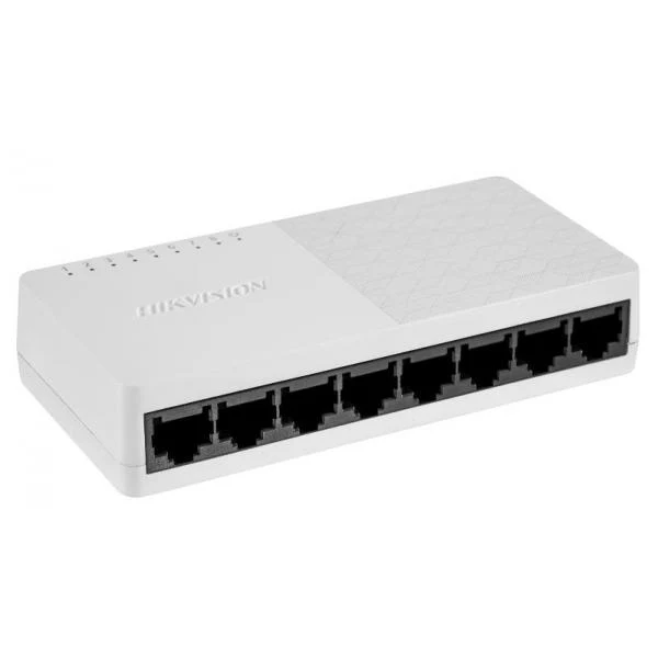 HIKVISION SWITCH L2, UNMANAGED, 8 10/100M RJ45 PORTS, DESKTOP PLASTIC SWITCH [DS-3E0108D-O]