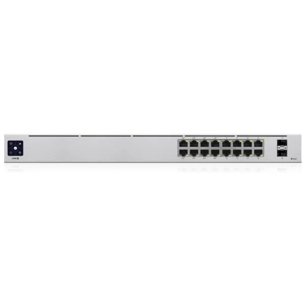 Ubiquiti - USW-16-POE-EU - UniFi 16 Port Layer 2 switch with 8x GbE PoE+, 8x GbE ports, 2x SFP ports, 42W total PoE availability [USW-16-POE-EU]