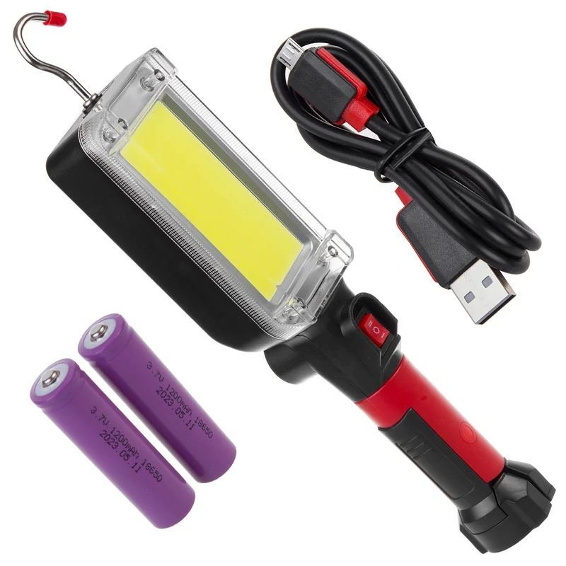 Maclean MCE307 Lampada da officina COB magnetica Maclean, 2x1200mAh, 700lm, USB Type-C/Micro USB, MCE307