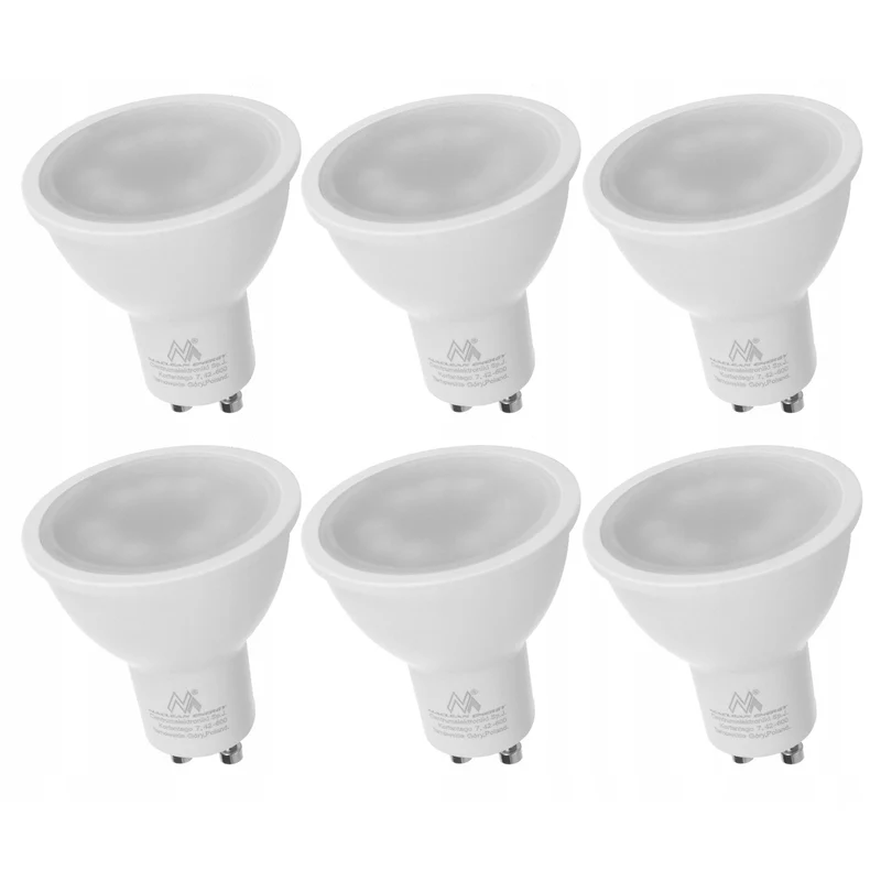 6x Lampadina LED Maclean, GU10, 5W, 220-240V~, 50/60Hz, bianco neutro, 4000K, 400 lumen, MCE435 NW
