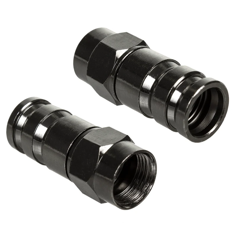Spina di compressione RG-6 professionale nickel nero Maclean MCTV-916