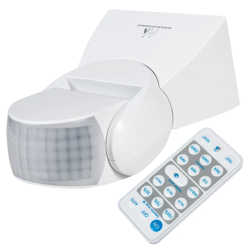 Sensore di movimento a infrarossi con telecomando IP65, max 800 W (lampadina), max 1200 W (LED) MCE241 Maclean Energy