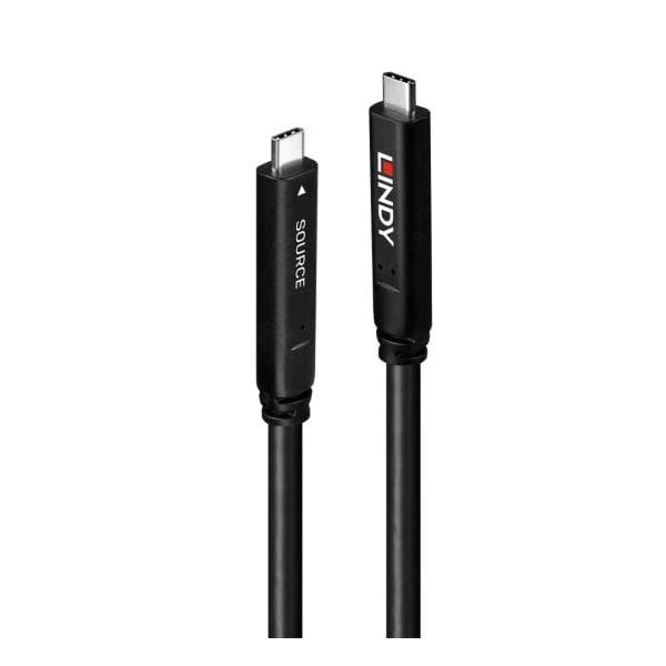 LINDY No. 43333 - Cavo ibrido USB 3.2 5Gbps & DP 1.4 Tipo C, 10m (2 Lanes) [LIN-43333]