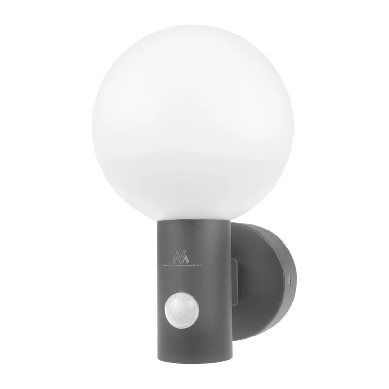 Maclean Lampada LED con sensore di movimento, colore grigio 15W IP65 1600lm 4000K, MCE515 GR
