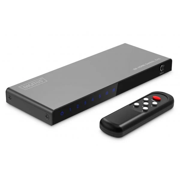 Digitus 5x1 HDMI Switch - 8K - 60Hz (4:4:4) - HDR - HDCP2.3 - Black [DS-55334]