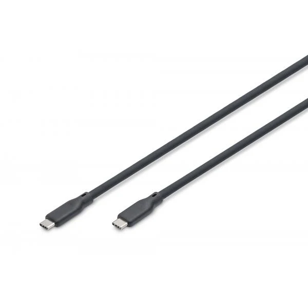 Digitus USB Silicone connection cable - USB-C - USB-C 1m - USB4 Version 2.0 - 80G - 240W - 16K - Black [AK-300350-010-S]
