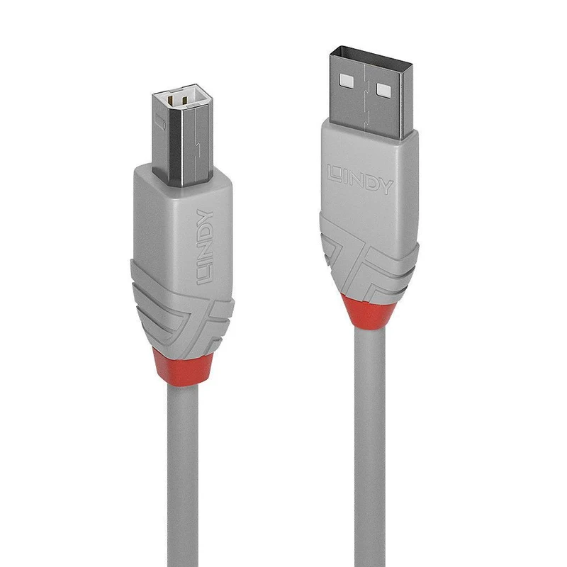 Lindy 36685 cavo USB 5 m USB 2.0 USB A USB B Grigio [LINDY36685]
