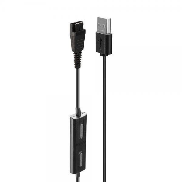 LINDY No. 42750 - Adattatore per cuffie da USB tipo A a Quick Disconnect (Jabra) [LIN-42750]