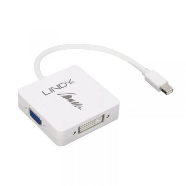 LINDY ADATTATORE MINI-DP A HDMI 4K30/DVI/VGA [41035]