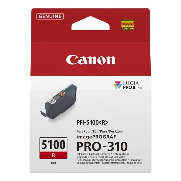 Canon PFI-5100 R cartuccia d'inchiostro 1 pz Originale Rosso [6958C001]