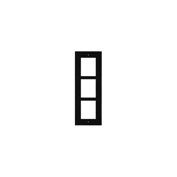 2N flush installation frame for 3 modules - black (must be together with 9155016) [9155013B]