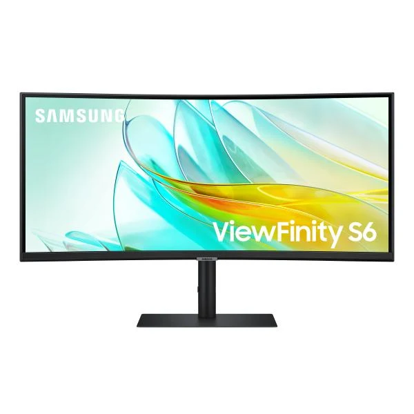 Samsung ViewFinity S6 - 34 inch Curved - UltraWide Quad HD VA LED Monitor - 3440x1440 - HAS / RJ45 / USB-C [LS34C652UAUXEN]