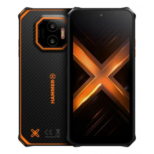 HAMMER Energy X2 15,5 cm (6.1") Doppia SIM Android 15 4G USB tipo-C 6 GB 128 GB 5000 mAh Nero, Arancione [TEL001059]