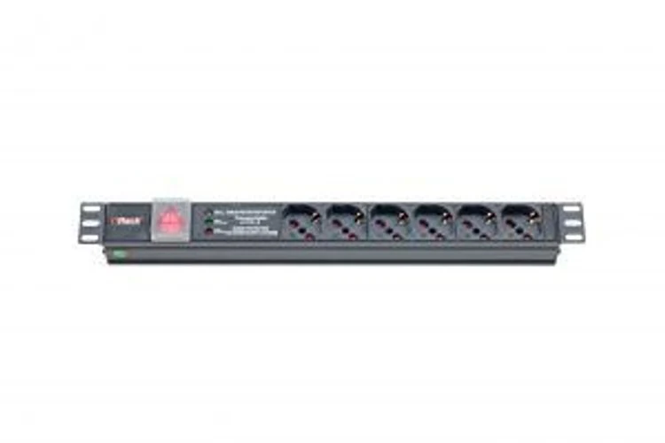 PDU 6 PRESE BIPASSO-SCHUKO PROT.SOVRATENSIONE 1U [ITR-309145]
