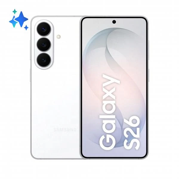 Samsung Galaxy S26 Smartphone AI, 256GB, Processore avanzato, Assistente Foto, Creative Studio, Camera 50 MP, 4300 mAh, White [SM-S942BZWGEUE]