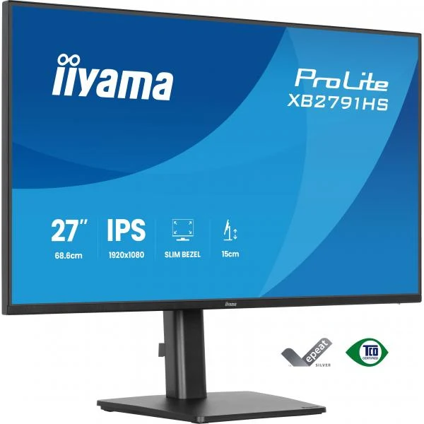 iiyama ProLite XB2791HS-B1 Monitor PC 68,6 cm (27") 1920 x 1080 Pixel Full HD LED Nero [XB2791HS-B1]