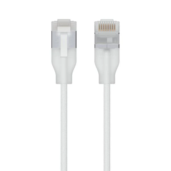 Ubiquiti - Cavo patch intrecciato ultrasottile, progettato e ottimizzato per il networking a 10 GbE, RJ45 traslucido per una luminosità ottimale Etherlighting. 1 metro [UACC-Cable-Patch-EL-C6A-1M-W]