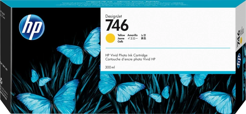 HP Cartuccia di inchiostro giallo DesignJet 746 da 300 ml [P2V79A]