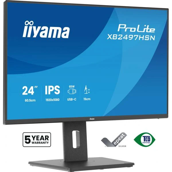 iiyama ProLite XB2497HSN-B1 Monitor PC 60,5 cm (23.8") 1920 x 1080 Pixel Full HD LED Nero [XB2497HSN-B1]