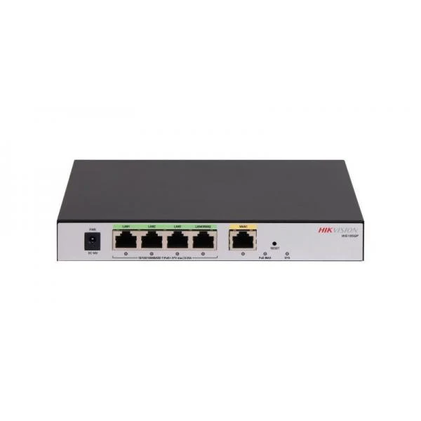 Hikvision DS-3WG105GP-SI router cablato Fast Ethernet, Gigabit Ethernet Nero, Grigio [DS-3WG105GP-SI]