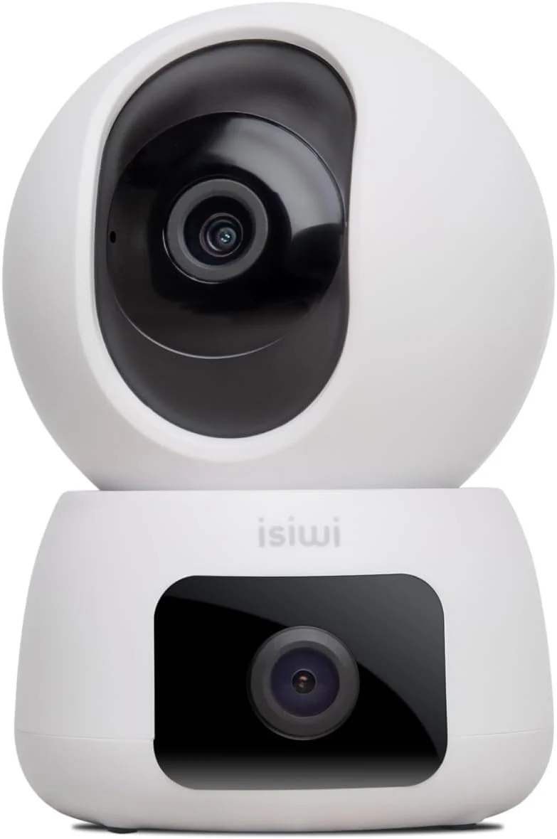 ISIWI TELECAMERA WIRELESS TWIN DOPPIA OTTICA 2K DOME MOTORIZZATA IR LED AUDIO BIDIREZIONALE SD CARD [ISW-DPI4M2]