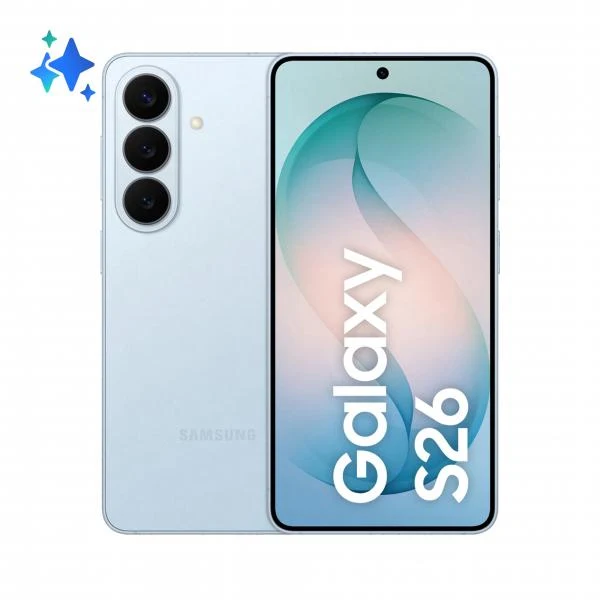 Samsung Galaxy S26 Smartphone AI, 256GB, Processore avanzato, Assistente Foto, Creative Studio, Camera 50 MP, 4300 mAh, Sky Blue [SM-S942BLBGEUE]