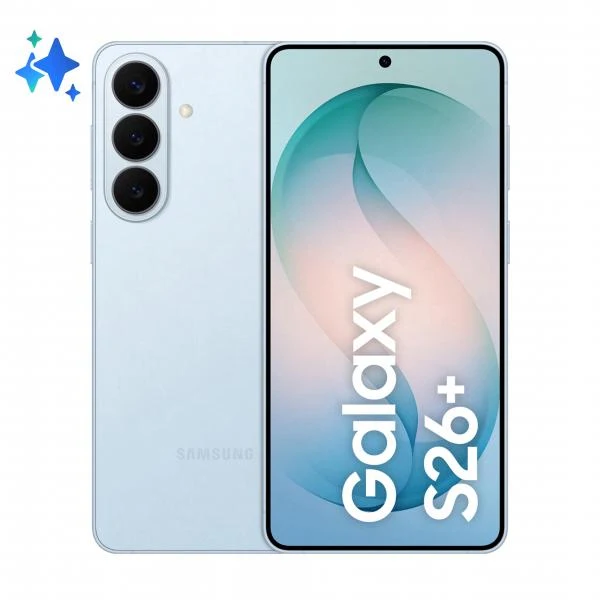 Samsung Galaxy S26+ Smartphone AI, 512GB, Processore avanzato, Assistente Foto, Creative Studio, Camera 50 MP, 4900 mAh, Sky Blue [SM-S947BLBGEUE]