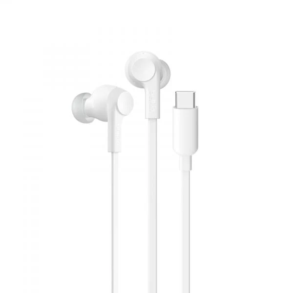 Belkin G3H0003hqWH Auricolare Cablato In-ear Musica e Chiamate USB tipo-C Bianco [G3H0003HQWH]