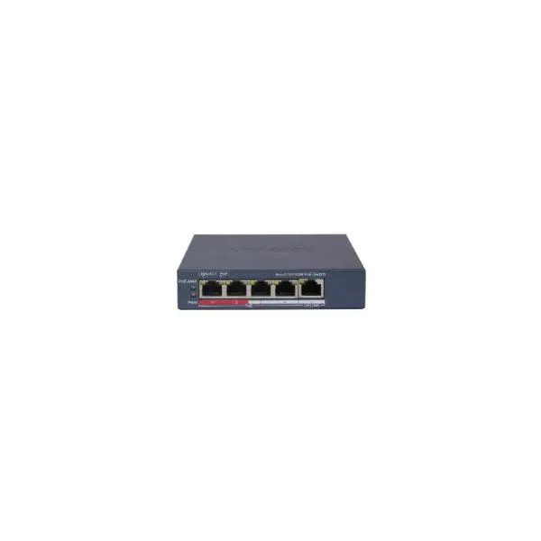 SWITCH HIKVISION SMART MANAGED POE 10/100 L2, 4 10/100M RJ45 POE PORTS, 1 10/100M RJ45 PORT, 802.3AF [DS-3E1105P-EI]