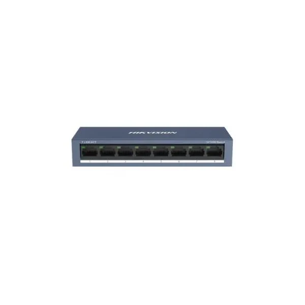 SWITCH HIKVISION 10/100 CASE METALLICO - SOHO 8 10/100M RJ45 PORTS, DESKTOP STEEL CASE UNMANAGED [DS-3E0108-O]