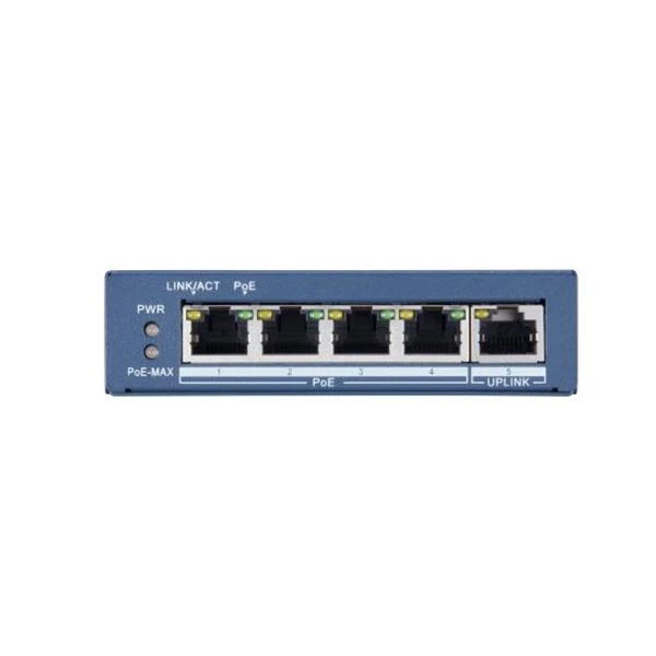 Hikvision DS-3E0505P-E switch di rete Non gestito Gigabit Ethernet (10/100/1000) Supporto Power over Ethernet (PoE) Blu [DS-3E0505P-E]