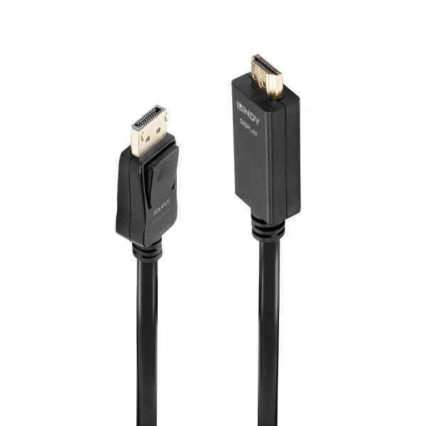 LINDY No. 36922 - Cavo adattatore da Display Port a HDMI 4K30Hz, 2m [LIN-36922]